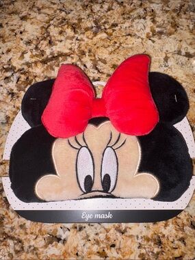 Minnie Mouse Plush Eye Mask with Red Bow